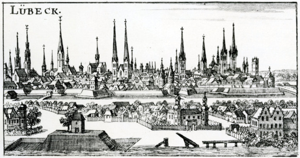 Detail of Lubeck, 17th century by School German
