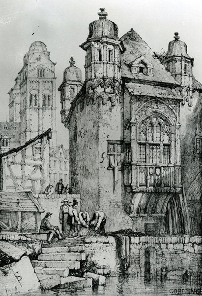 Detail of Coblence from Sketches in Flanders and Germany, 1833 by Samuel Prout