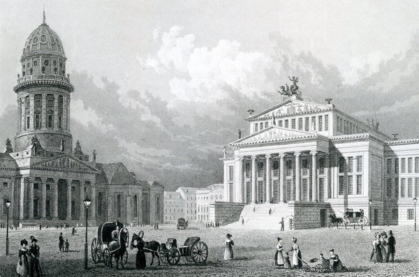 Detail of The Concert Hall, Berlin, 1833 by German School