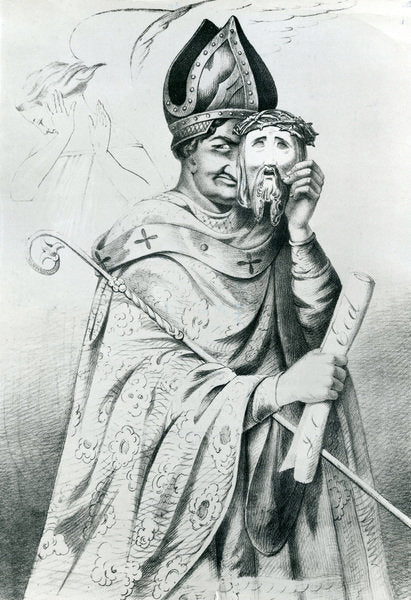 Detail of Caricature of Pope Pius IX, 1852 by Dutch School