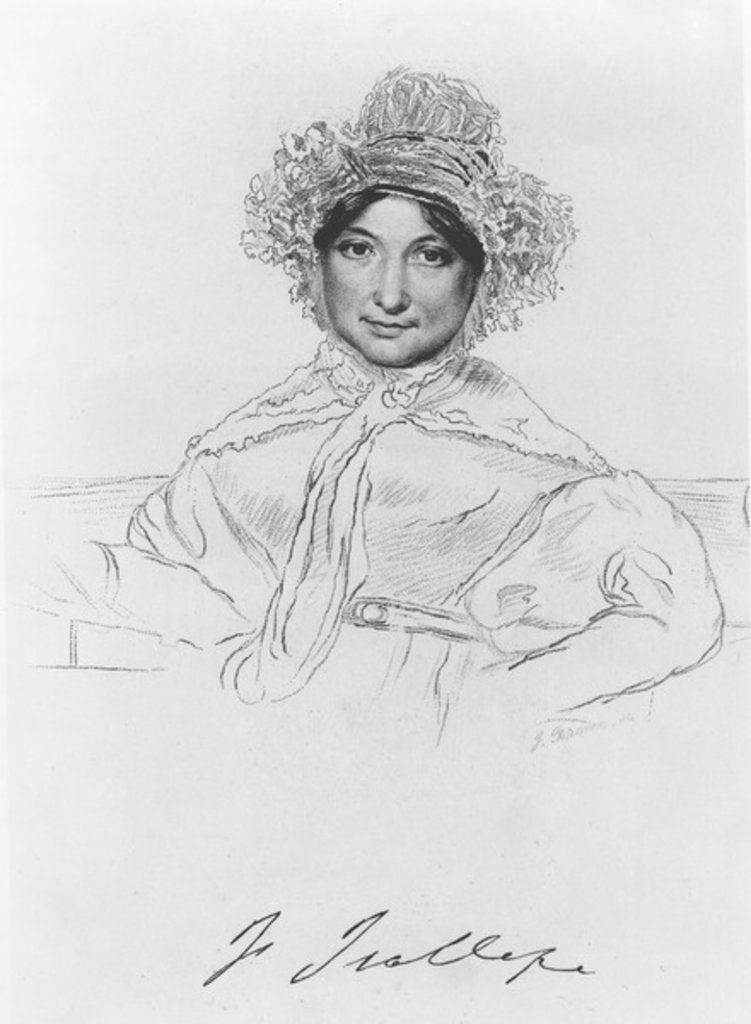 Detail of Frances Trollope engraved by F.Brown by English School