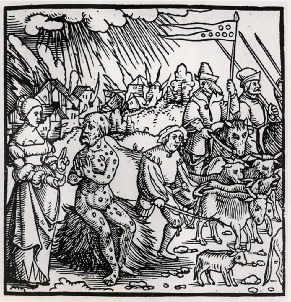 Detail of The Black Death, 1348 by English School