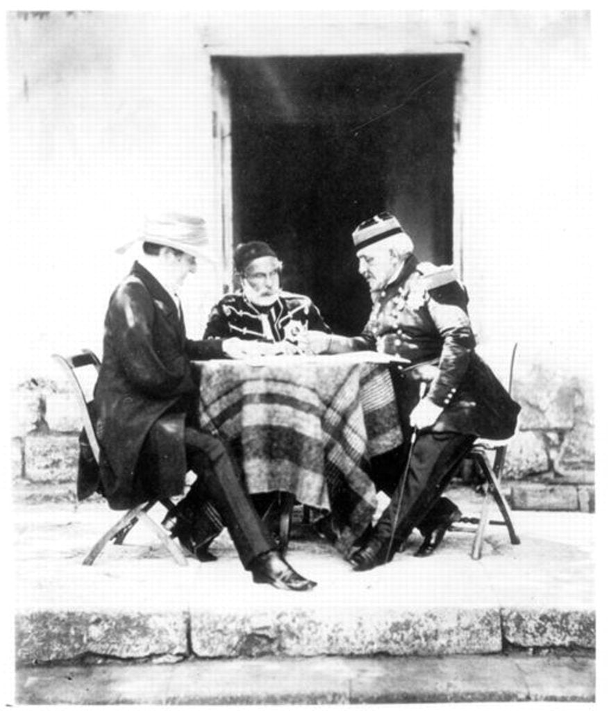 Detail of Lord Raglan, Omar Pasha and General Pelissier, Crimea, 1855 by Roger Fenton