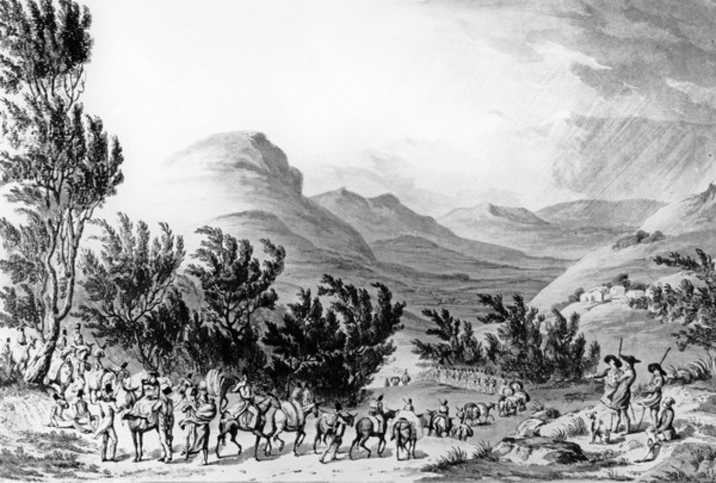 Detail of Serra de Estrella or de Neve, the March of Baggage Following the Army, May 16th 1811 by Thomas Staunton St. Clair