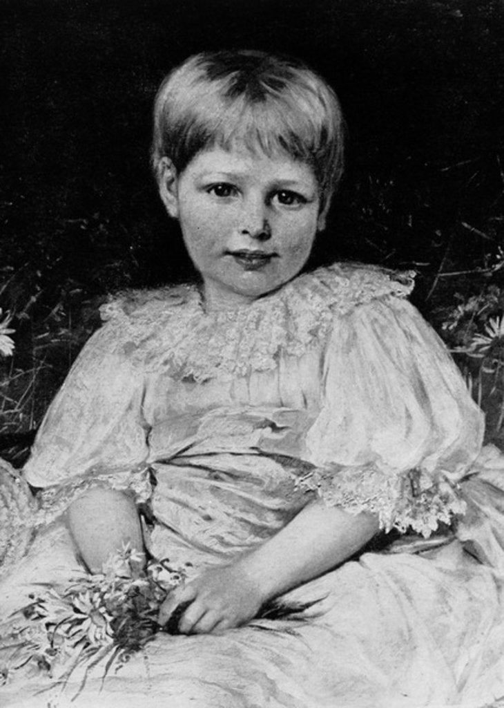 Detail of Radclyffe Hall aged 5 by English School