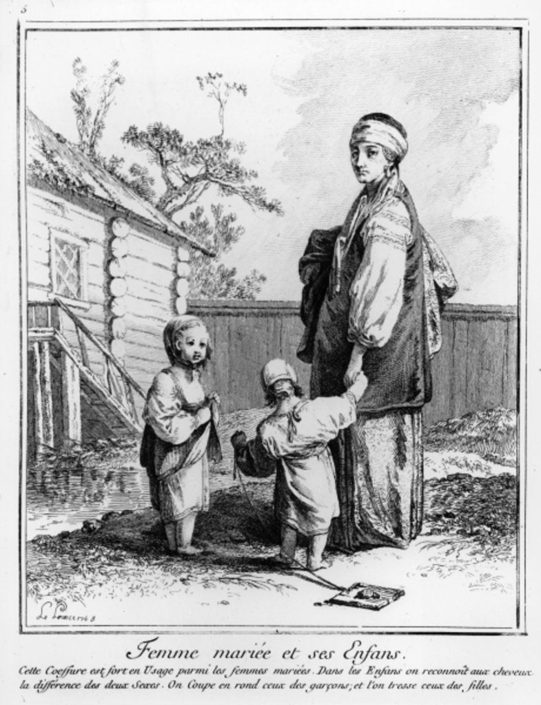 Detail of A Married Jewish Woman and her Children by French School