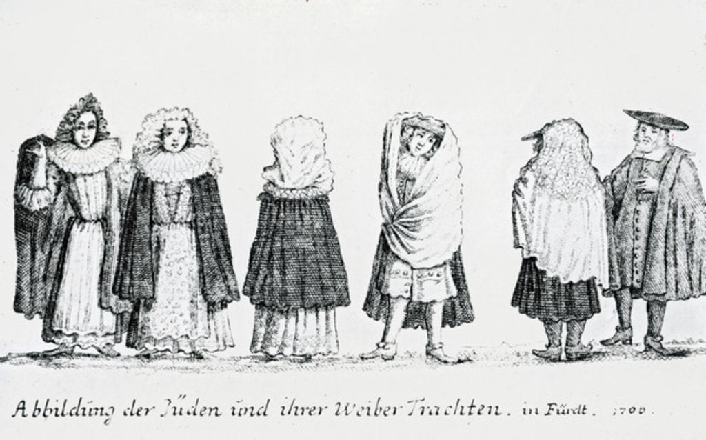 Detail of A Depiction of Jewish People and their Dress, 1706 by German School