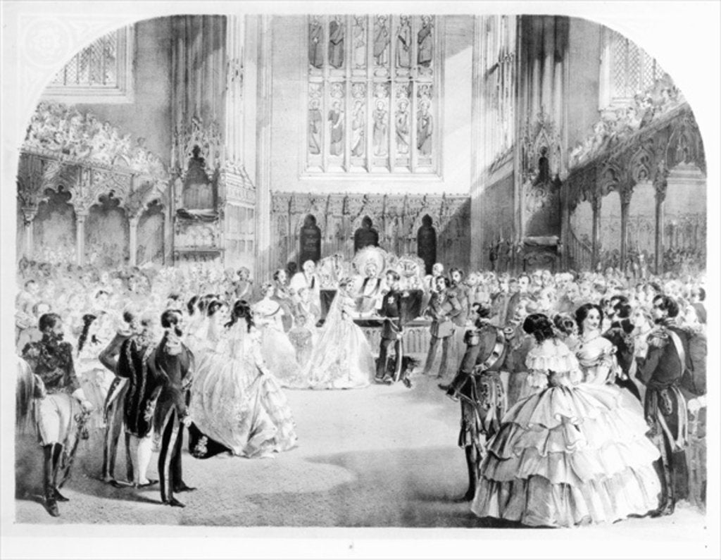 Detail of The Marriage of Victoria, the Princess Royal and the Crown Prince Frederick William of Prussia at the Chapel Royal, St. James's, 25th January 1858 by English School