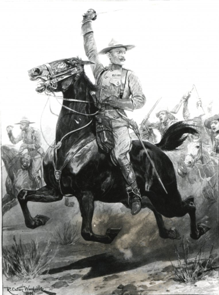 Detail of The Defender of Mafeking, Colonel Baden-Powell in the uniform of the special corps he has raised in British Bechuanaland, 1899 by Richard Caton II Woodville