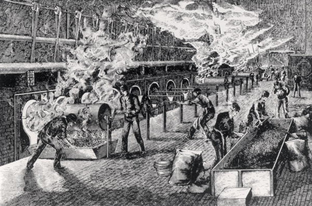Detail of Coffee Roasting, 1870 by English School