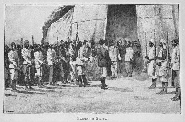 Detail of Reception by Muanga by English School