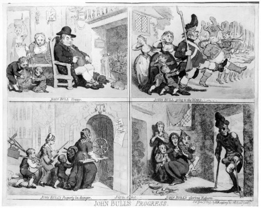 Detail of John Bull's Progress by James Gillray