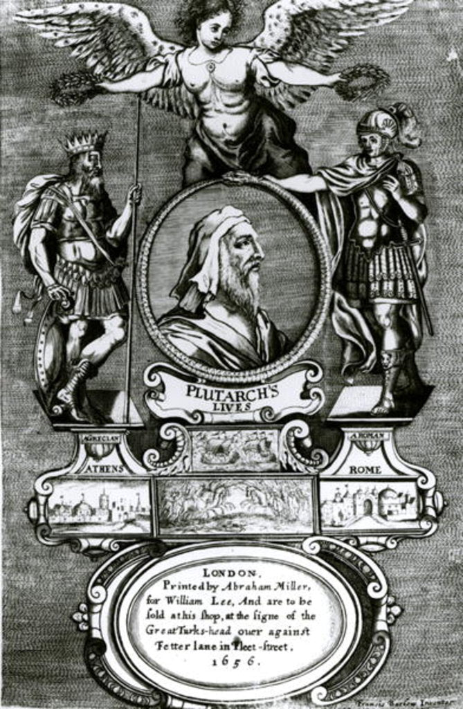 Detail of Frontispiece of 'Plutarch's Lives' by Plutarch, pub. in 1656 by Francis Barlow