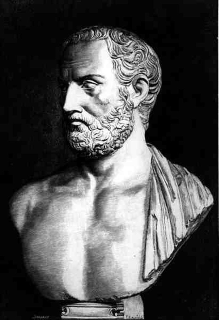 Detail of Bust of Thucydides by Felix Jules Lacaille