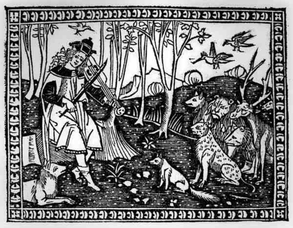 Detail of Orpheus Playing to the Animals, 1500 by Italian School