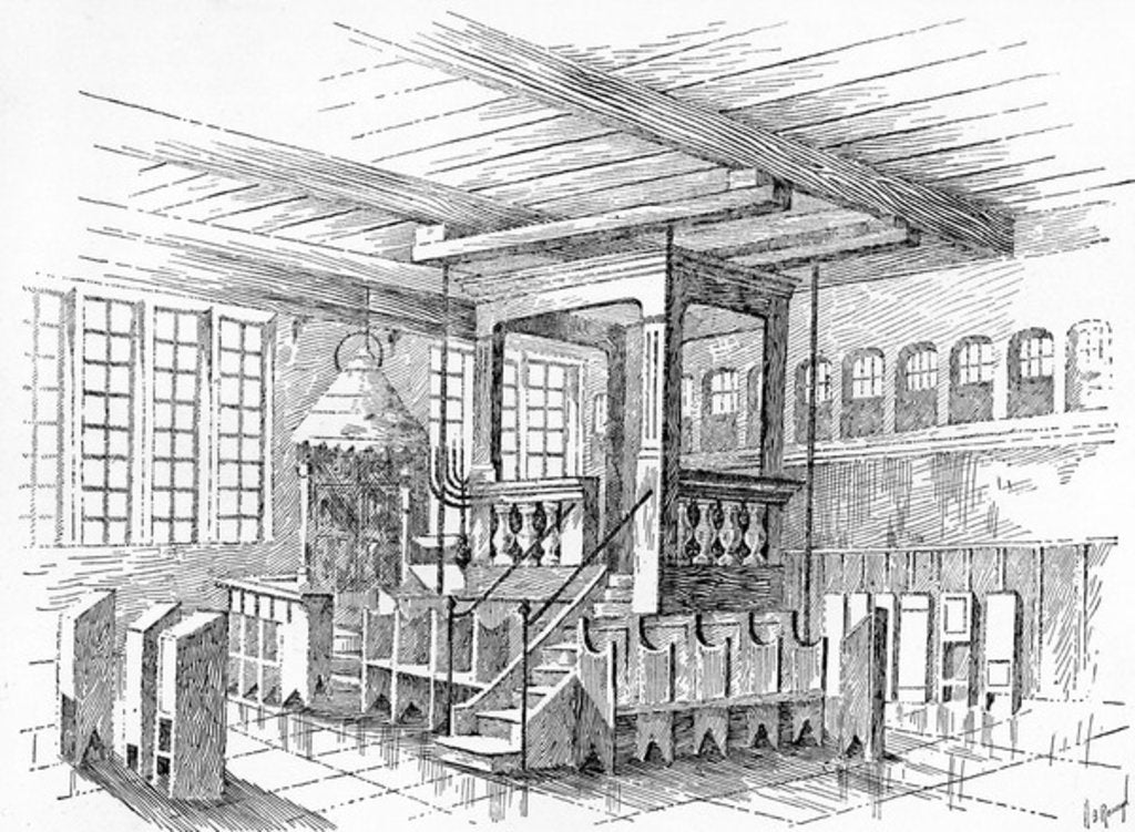 Detail of Interior of an old Synagogue at Metz, Germany by School English