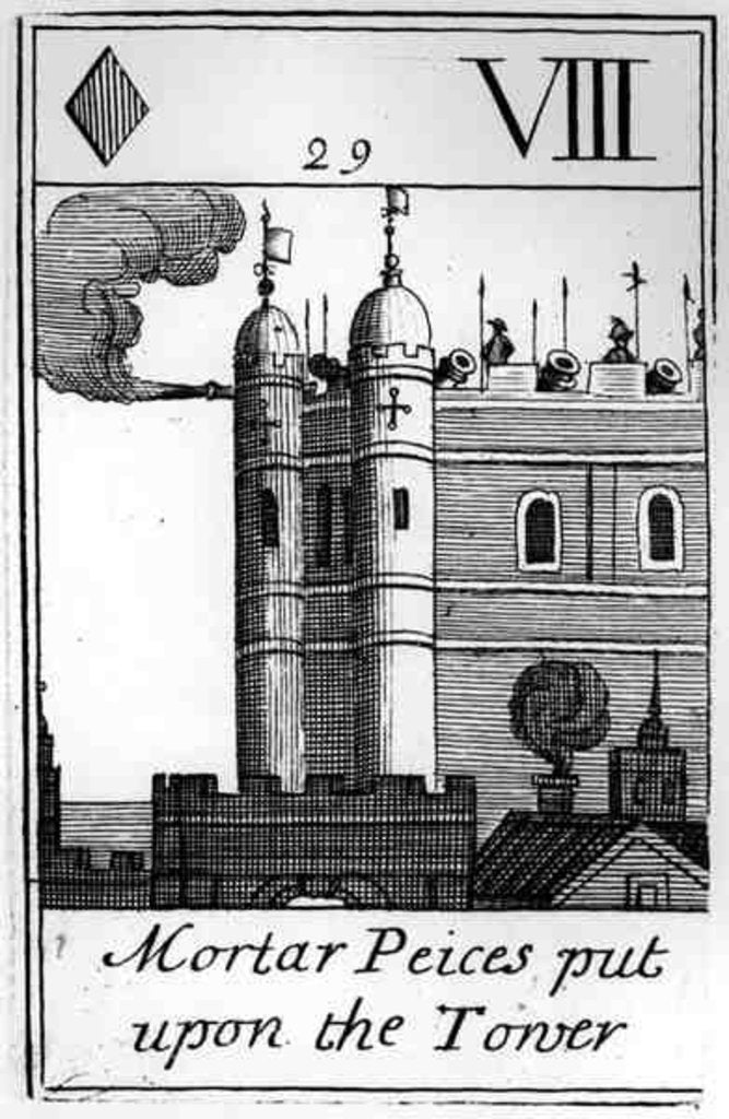 Detail of Mortar Pieces Put on the Tower of London by English School