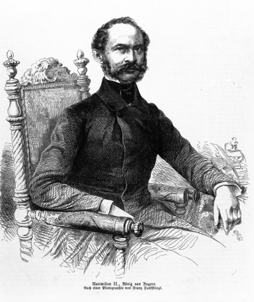Detail of Maximilian II, King of Bavaria by Franz Hanfstaengl