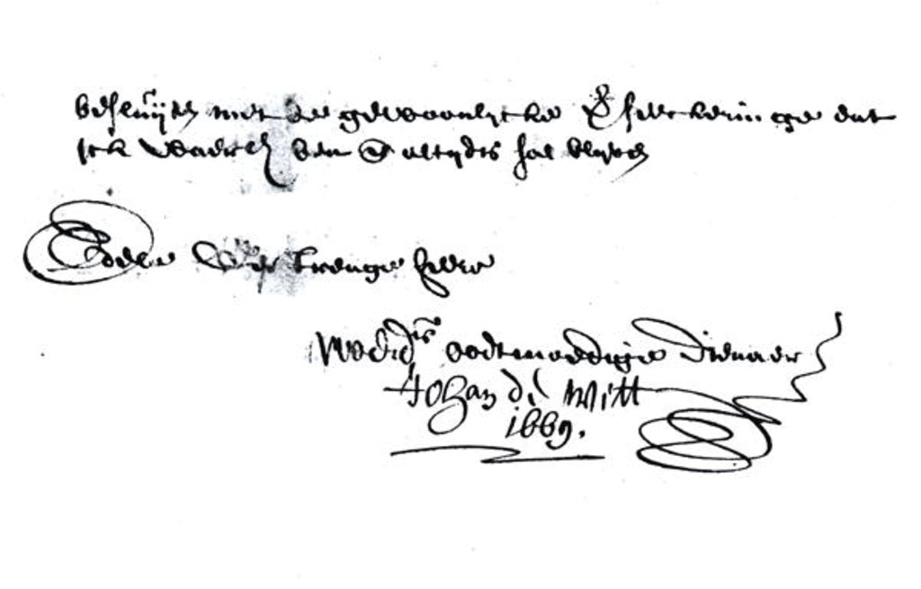 Detail of Signature of Johan de Witt by Anonymous
