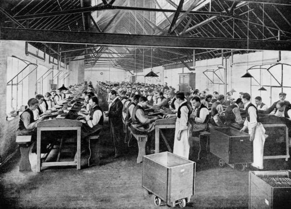 Detail of One of the cigar manufacturing departments at Messrs Salmon and Gluckstein's Ltd by American School