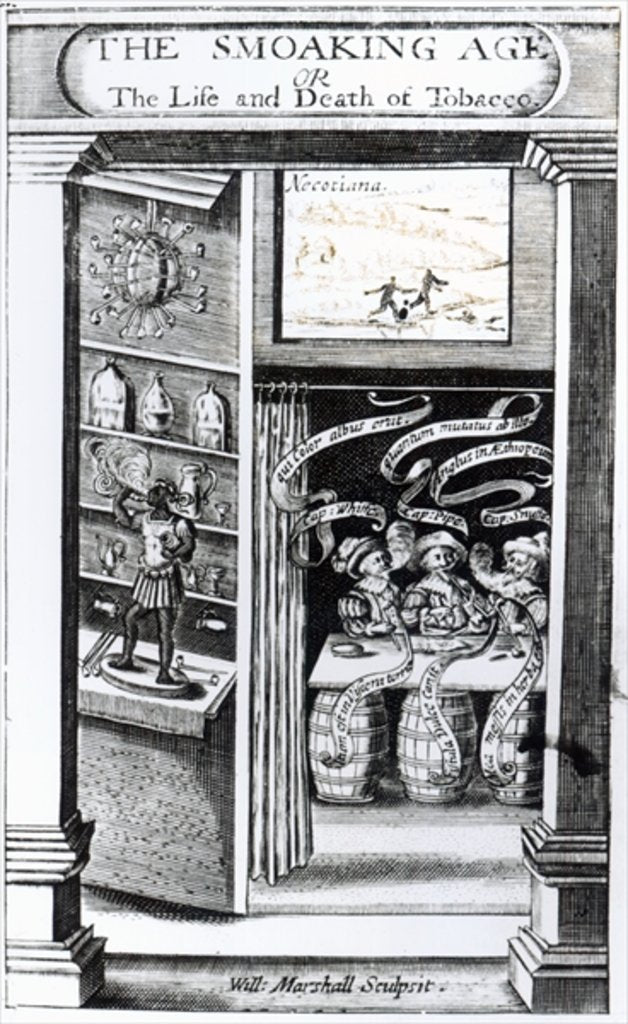 Detail of The Smoaking Age or, The Life and Death of Tobacco by English School