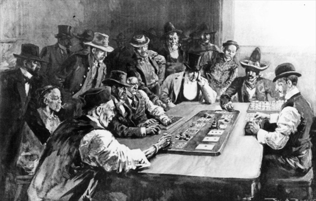 Detail of A Faro Game at El Paso by American School