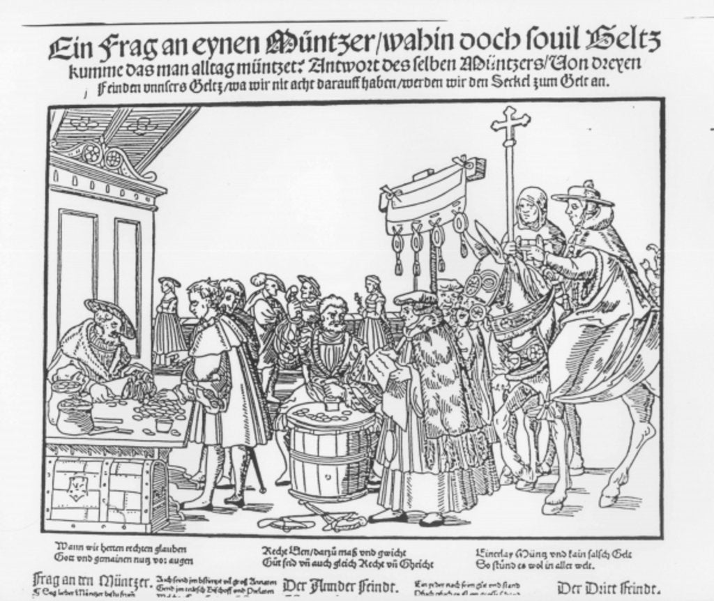 Detail of A Question to a Mintmaker, c.1500 by Joerg the Elder Breu