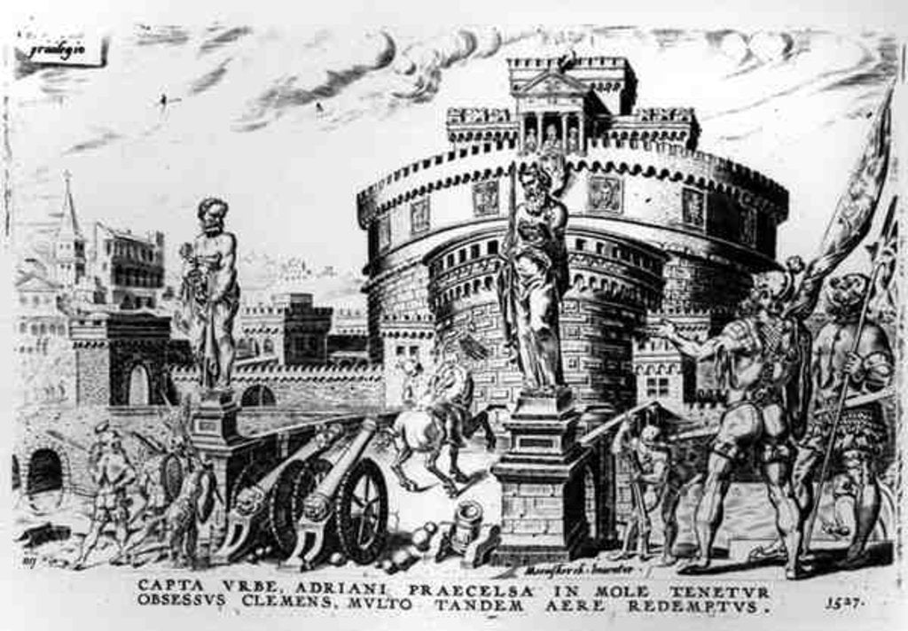 Detail of Pope Clement VII is Held Besieged by Charles V High in Hadrian's Tower, 1527 by Italian School