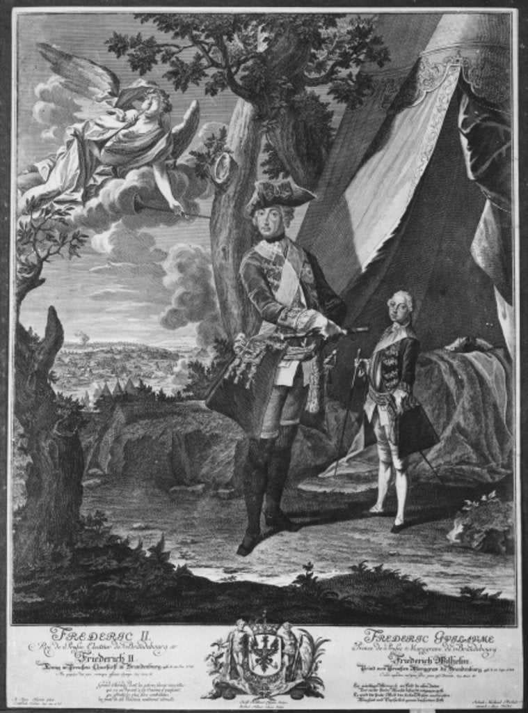 Detail of Frederick II and His Nephew Frederick William II by Antoine Pesne