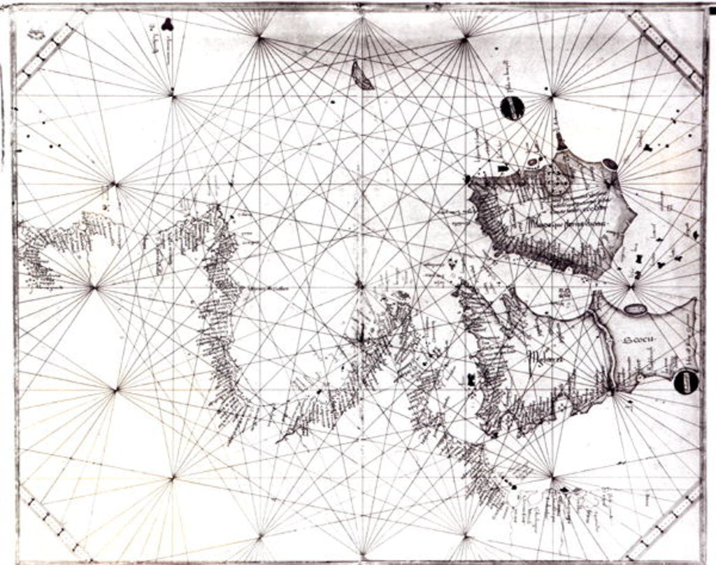 Detail of Map of Great Britain, France and Spain, 1473 by Grazioso Benincasa