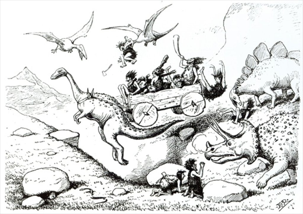 Detail of Prehistoric Peeps, 1894 by Edward Tennyson Reed