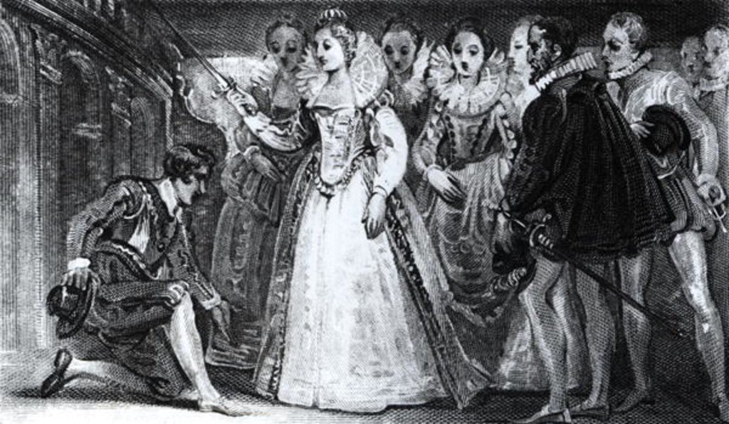 Detail of Queen Elizabeth I Knighting Francis Drake in 1581 by English School