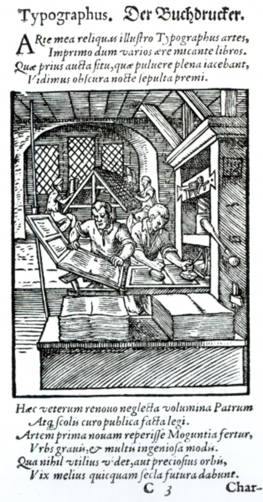 Detail of The Typographer. by German School