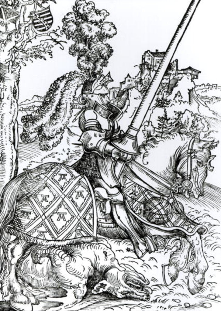 Detail of St. George on Horseback, 1507 by Lucas the Elder Cranach