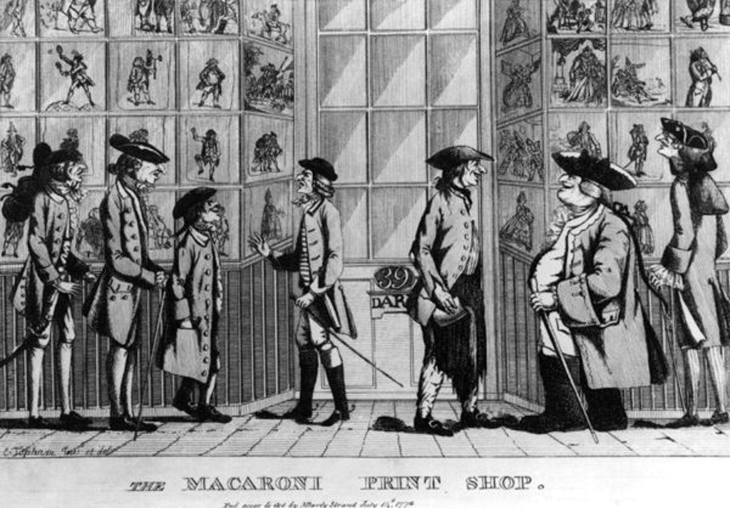 Detail of The Macaroni Print Shop, pub. by N. Darley, 1772 by E Jopham