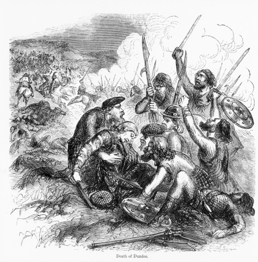 Detail of Death of Dundee in 1675 by English School