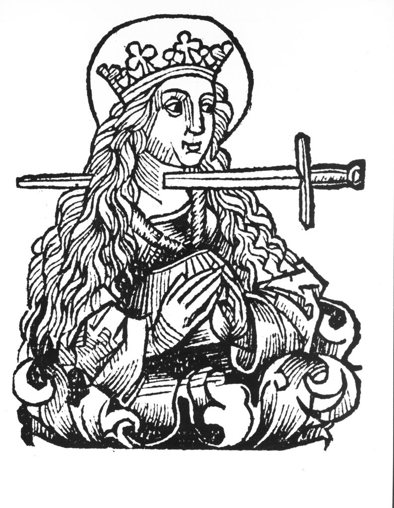 Detail of St. Lucy from 'Liber Chronicarum' by Hartmann Schedel by German School