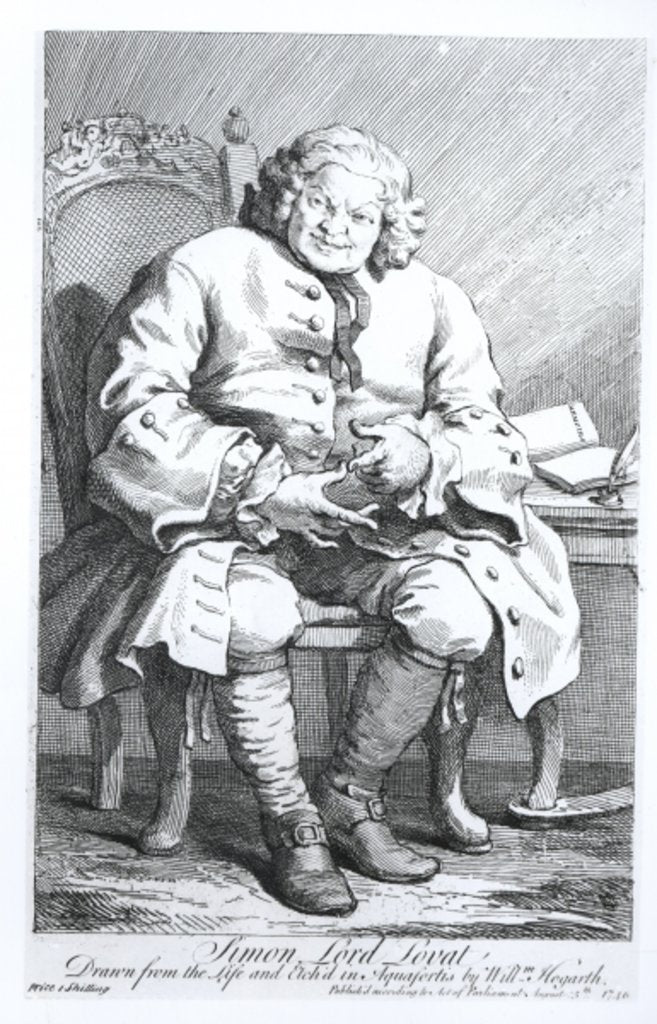 Detail of Portrait of Simon Fraser, Lord Lovat 25 August 1746 by William Hogarth