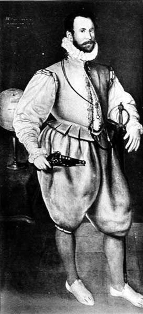 Detail of Portrait of Sir Martin Frobisher by English School