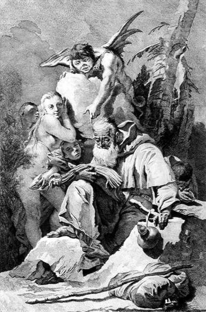 Detail of St. Anthony Abbot enduring the temptations of the Devil by Giovanni Battista Tiepolo