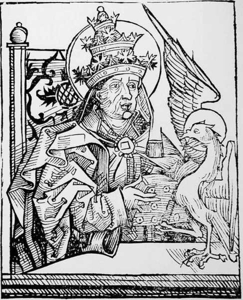 Detail of St. Gregory the Great from 'Liber Chronicarum' by Hartmann Schedel 1493 by German School