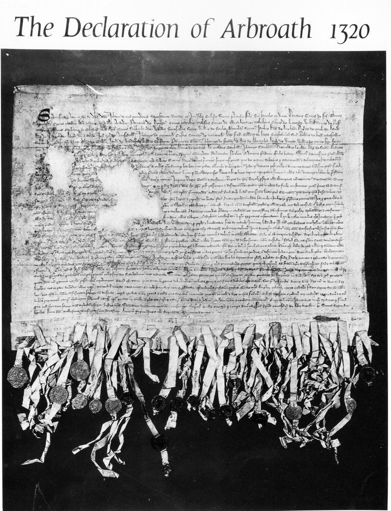 Detail of The Declaration of Arbroath, 6 April 1320 by Scottish School
