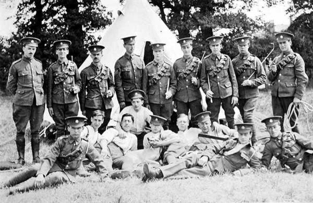 Detail of Group portrait of the 'London Mounted Army Service Corp' by English Photographer