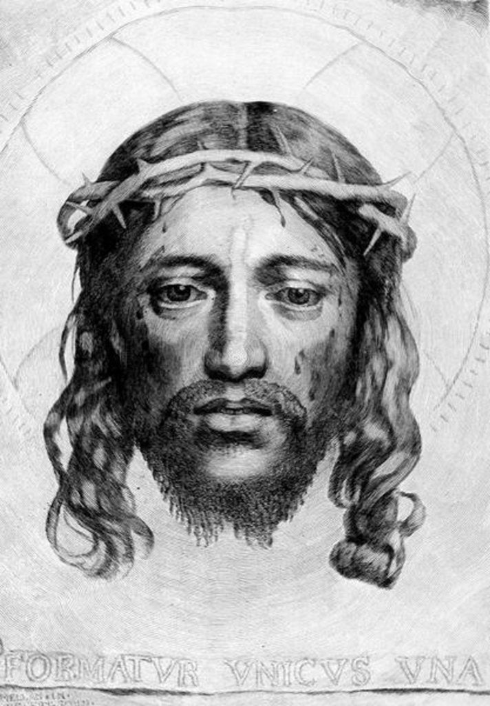 Detail of The Head of Christ, 1735 by Claude Mellan