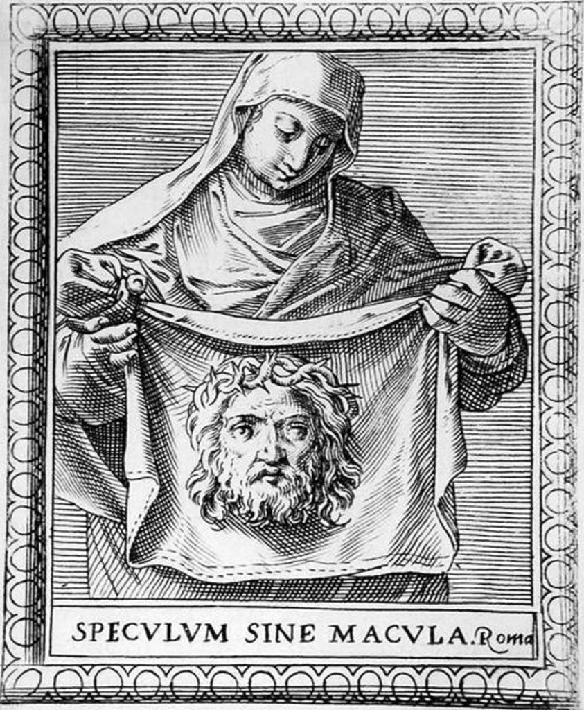 Detail of Veronica's Cloth by Italian School