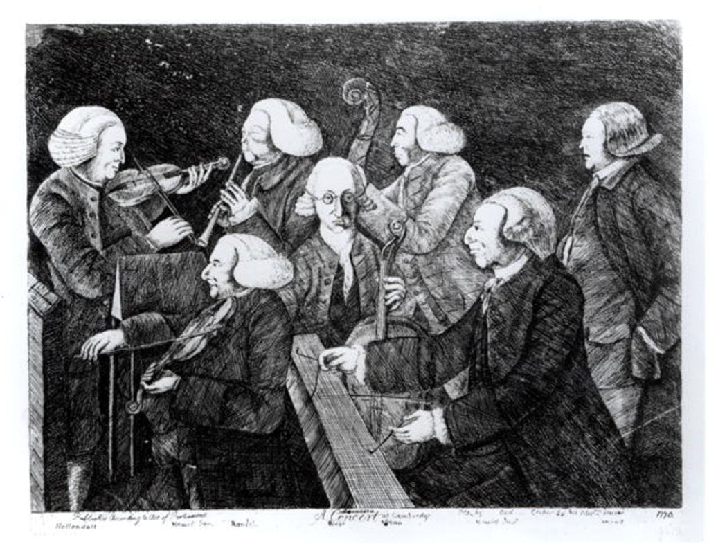 Detail of A Concert at Cambridge, 1770 by English School