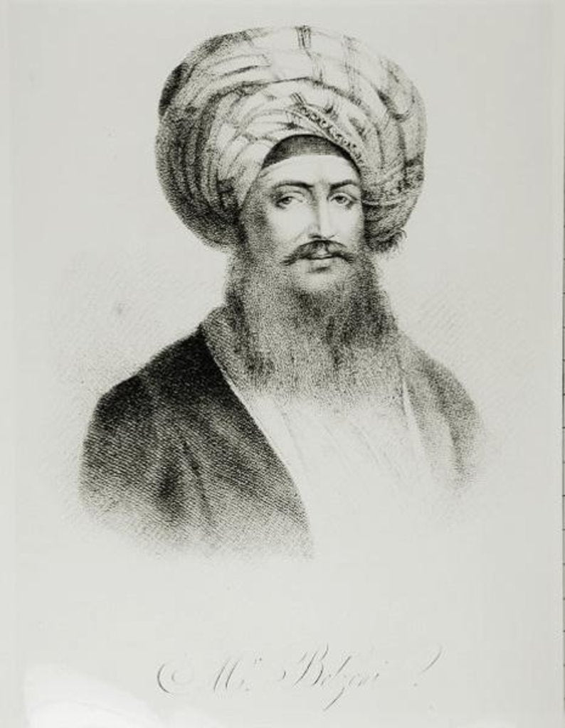 Detail of Portrait of Giovanni Battista Belzoni by English School