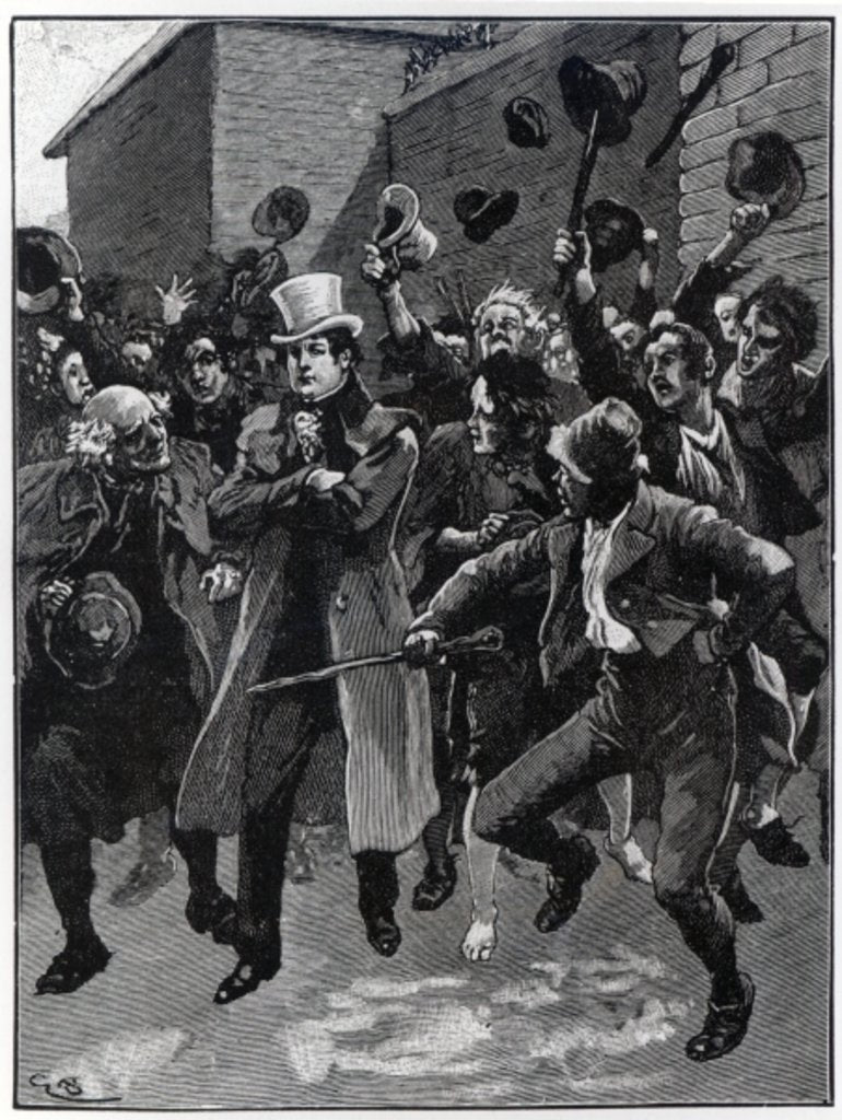 Detail of Daniel O'Connell returning home from prison by English School