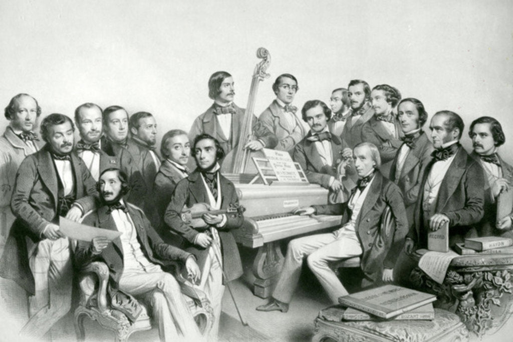 Detail of The Musical Union, publ. by Hanhart, 1851 by Charles Baugniet