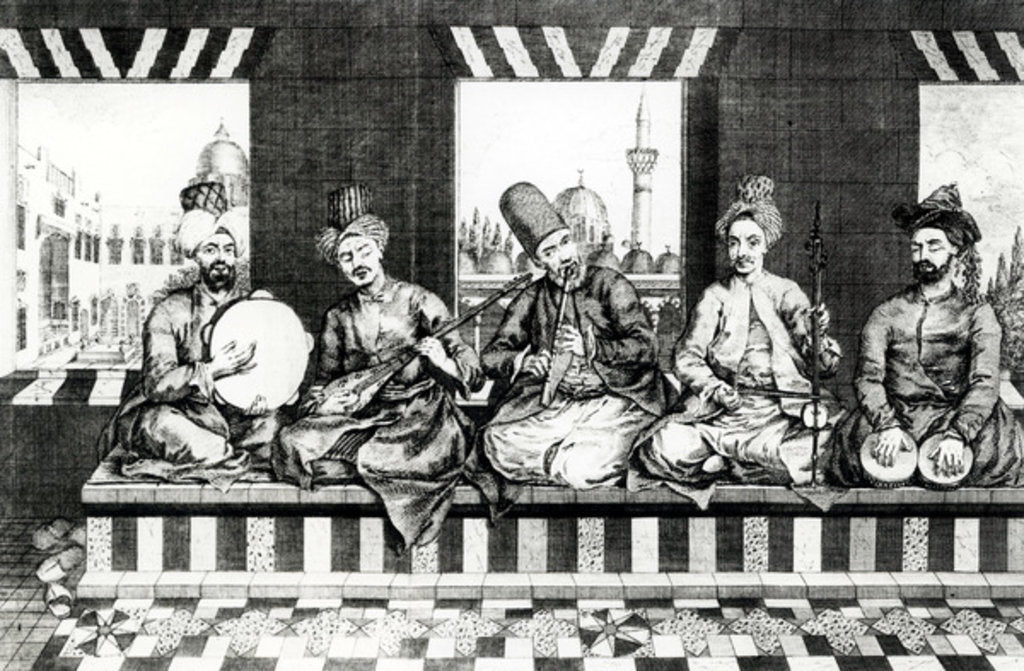 Detail of A Group of Oriental Musicians by English School